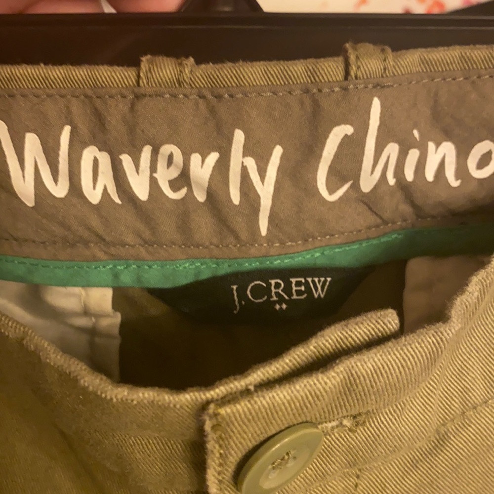 J Crew army green chino pant
